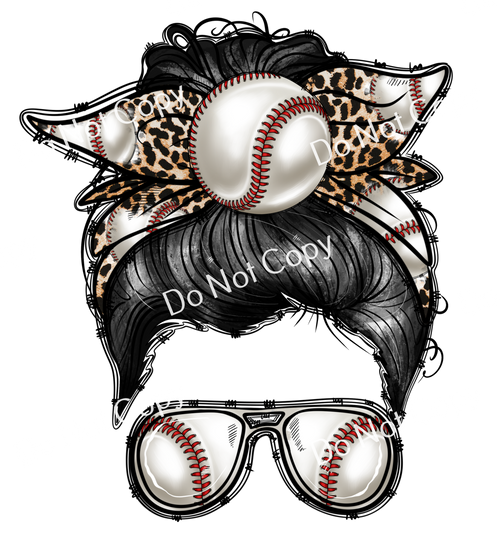 ColorSplash Ultra | Baseball Mom Messy Bun