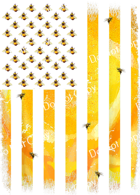 ColorSplash Ultra Transfers | American Flag Honey Bee