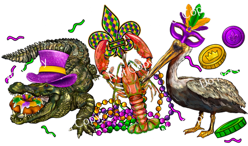 mardi gras crawfish clipart