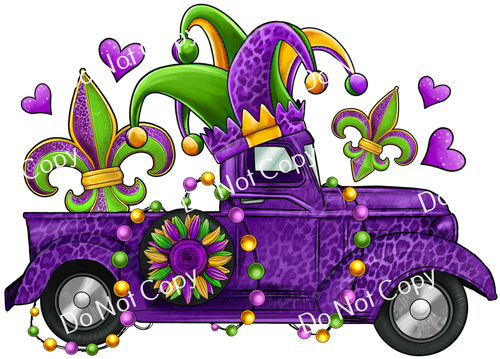 ColorSplash Ultra | Mardi Gras Fleur De Lis Truck