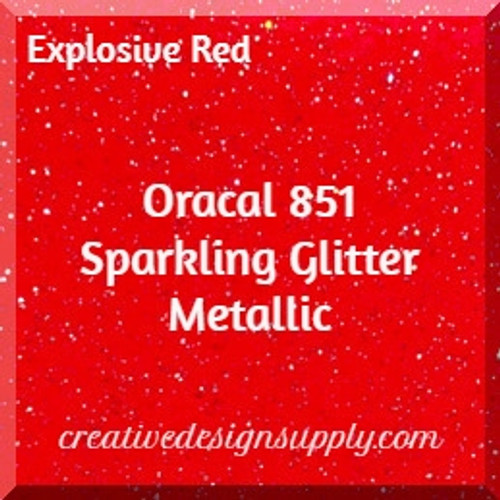 Oracal® 851 Sparkling Glitter Metallic | Explosive Red