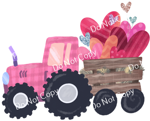 ColorSplash Ultra | Kids Pink Valentine Tractor