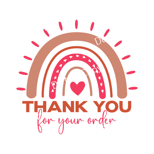 2" Vinyl Sticker Sheets | Thank You VSS 24