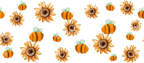 ColorSplash Ultra UV DTF | Bumble Bees and Sunflowers CF 1