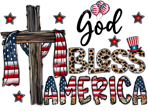 ColorSplash Ultra | God Bless America Cross