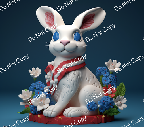 ColorSplash Ultra Tumbler Wraps| 3D Patriotic Rabbit CF 1