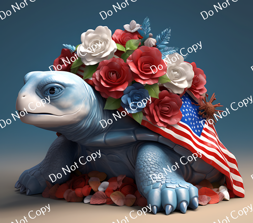 ColorSplash Ultra Tumbler Wraps| 3D Patriotic Sea Turtle CF 2