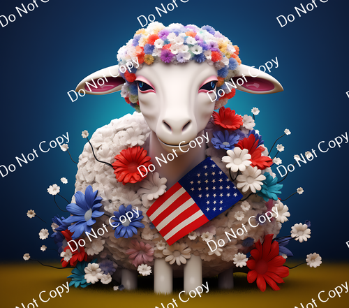 ColorSplash Ultra Tumbler Wraps| 3D Patriotic Sheep CF