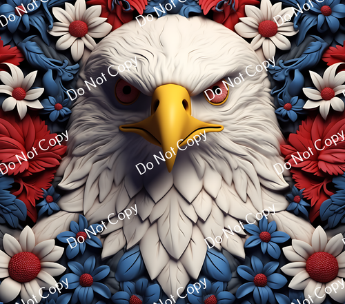ColorSplash Ultra Tumbler Wraps| 3D Patriotic Eagle CF 30