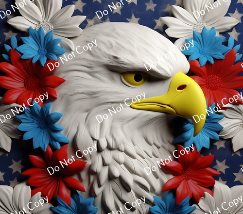 ColorSplash Ultra Tumbler Wraps| 3D Patriotic Eagle CF 29