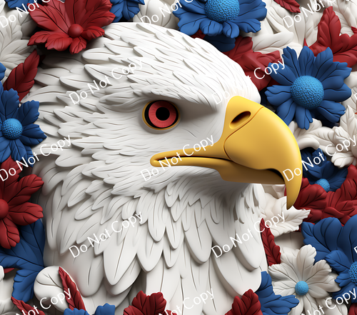 ColorSplash Ultra Tumbler Wraps| 3D Patriotic Eagle CF 20