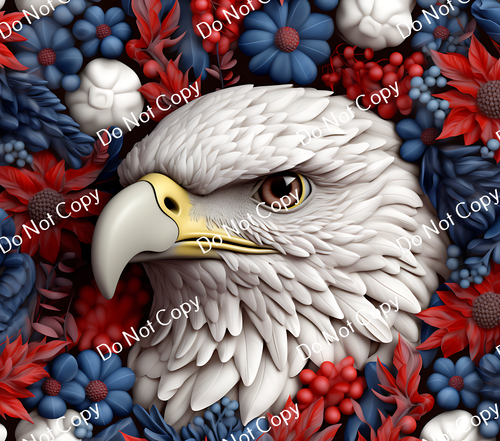 ColorSplash Ultra Tumbler Wraps| 3D Patriotic Eagle CF 3