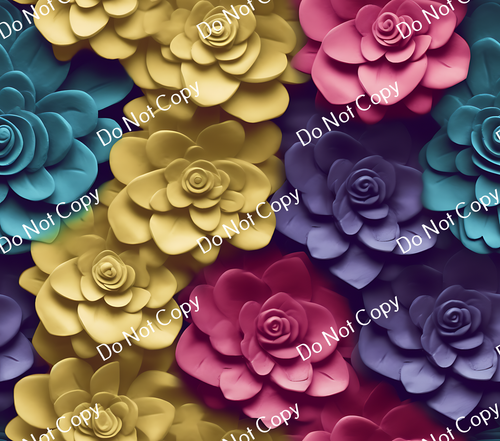 ColorSplash Ultra Tumbler Wraps| 3D Flower CF 5