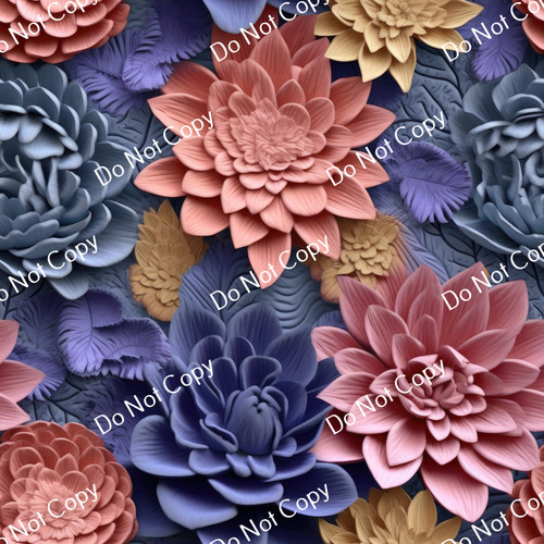 Printed Pattern Vinyl | 3D Floral Sculptures 14