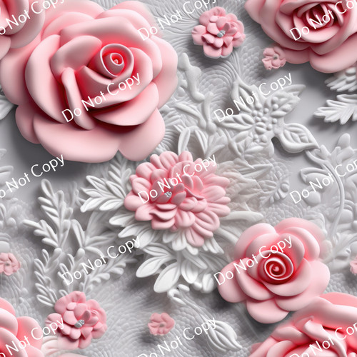 Printed Pattern Vinyl | 3D Roses 2