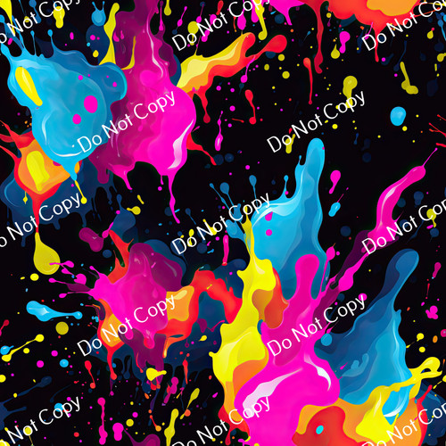 Pretty Printed Vinyl | Neon Paint Splash CF 6