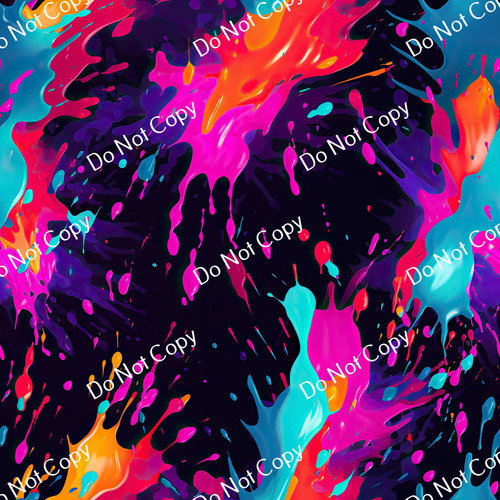 Pretty Printed Vinyl | Neon Paint Splash CF 5