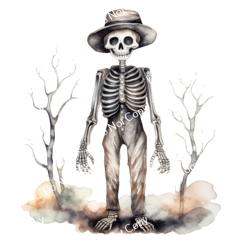 ColorSplash Ultra | Watercolor Halloween Skeletons 24