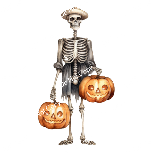 ColorSplash Ultra | Watercolor Halloween Skeletons 16