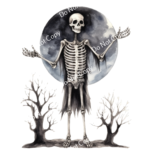 ColorSplash Ultra | Watercolor Halloween Skeletons 4