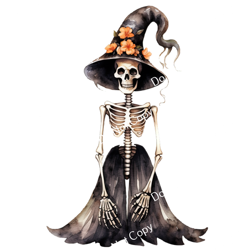ColorSplash Ultra | Watercolor Halloween Skeletons 3