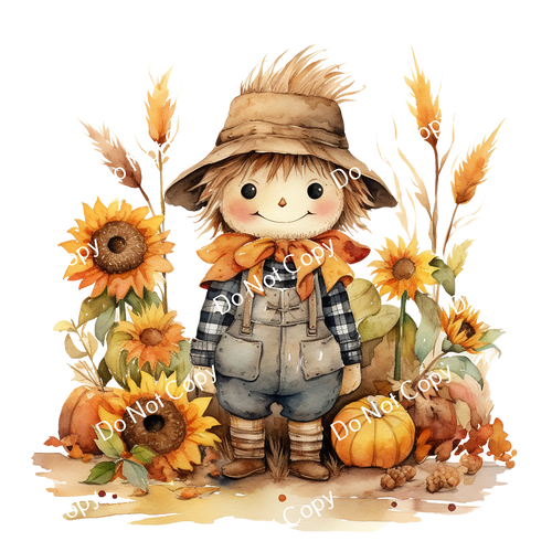 ColorSplash Ultra | Watercolor Fall Scarecrow 6