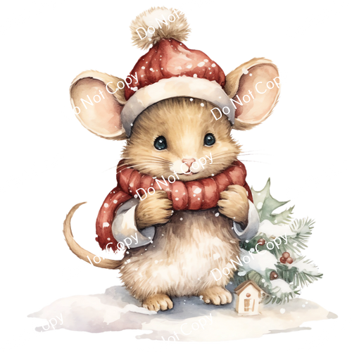 ColorSplash Ultra | Watercolor Christmas Mice 11