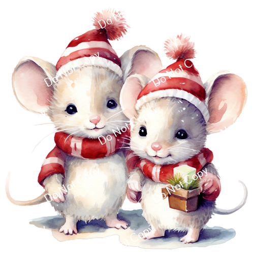 ColorSplash Ultra | Watercolor Christmas Mice 4