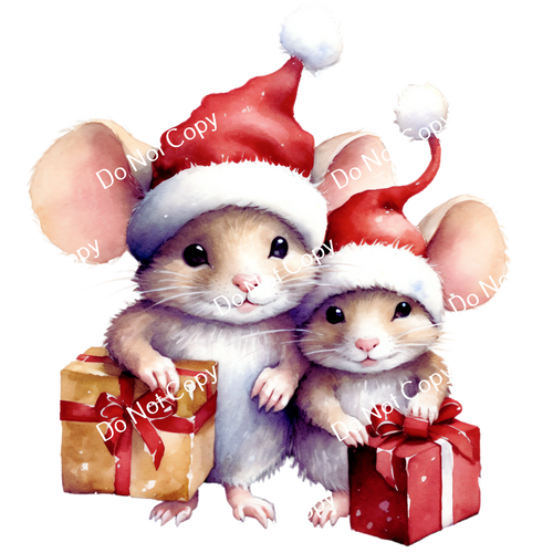 ColorSplash Ultra | Watercolor Christmas Mice 3