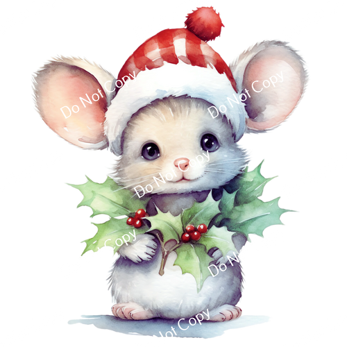 ColorSplash Ultra | Watercolor Christmas Mice 1