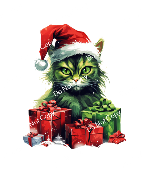 ColorSplash Ultra | Green Christmas Cats CF 8