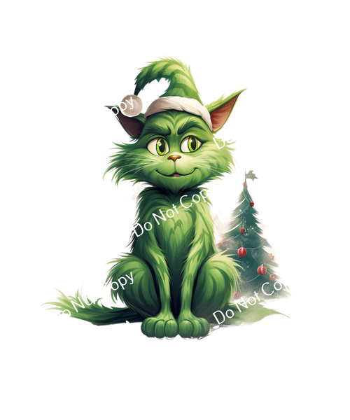 ColorSplash Ultra | Green Christmas Cats CF 5