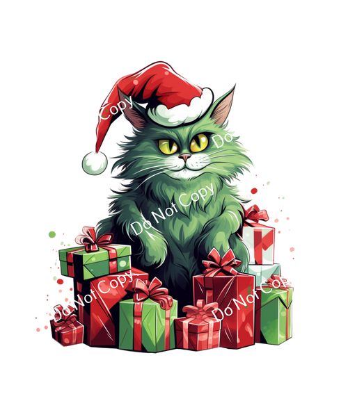 ColorSplash Ultra | Green Christmas Cats CF 3