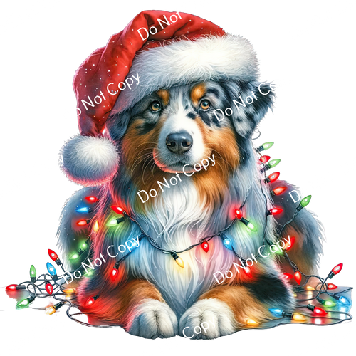 ColorSplash Ultra | Christmas Aussie Shepherd