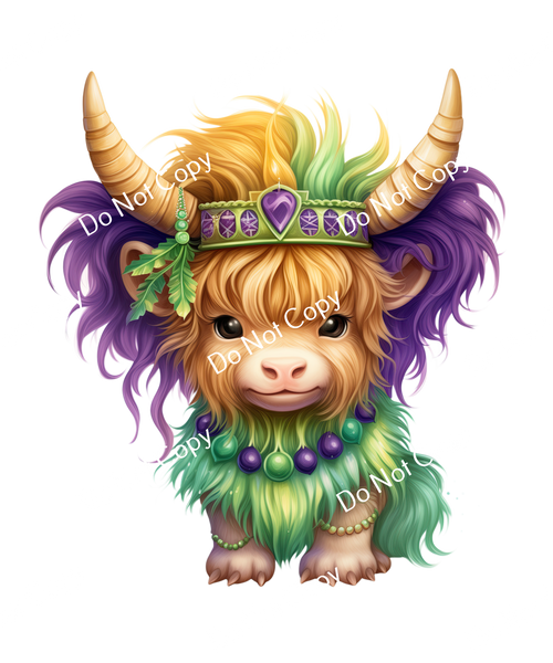 ColorSplash Ultra | Mardi Gras Highland Cow CF 21