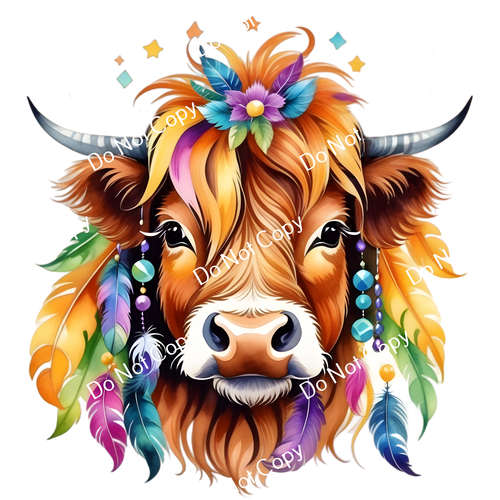 ColorSplash Ultra | Mardi Gras Highland Cow CF 10