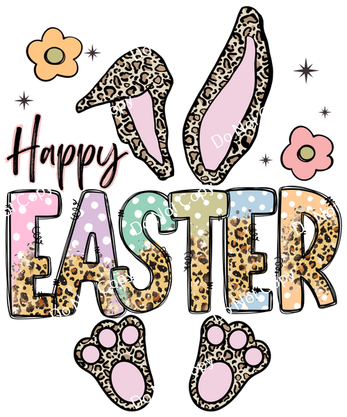 Color Splash Ultra | Happy Easter Leopard Bunny CF