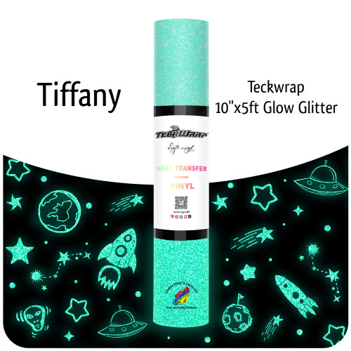Teckwrap Glow in the Dark Glitter HTV | Tiffany