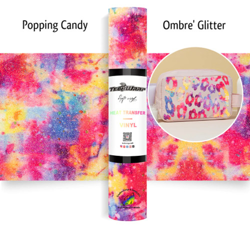 Teckwrap Ombre' Glitter HTV | Popping Candy