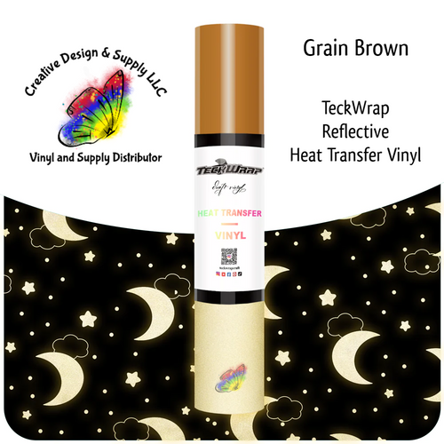 Teckwrap Reflective HTV | Grain Brown