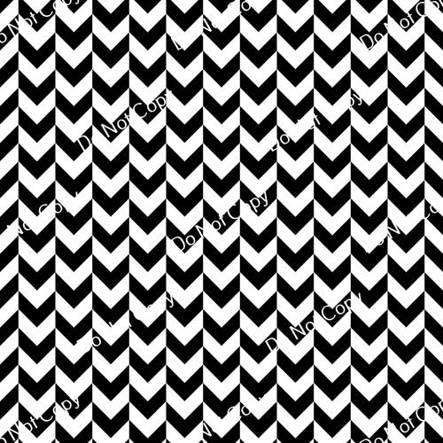 CDS Printed Pattern Vinyl | Black and White Chevron 15