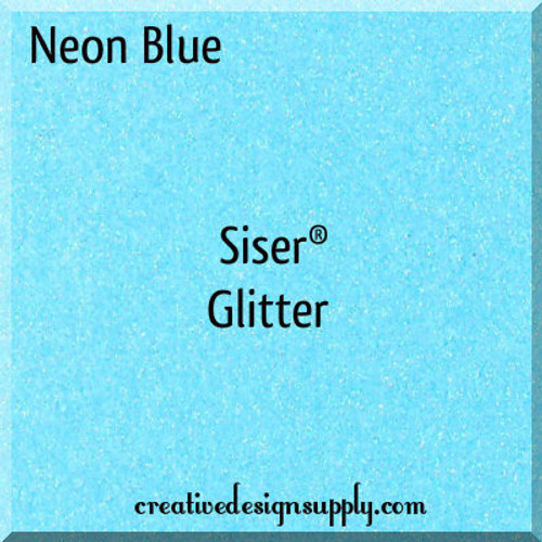 Neon Blue Siser Glitter 20"