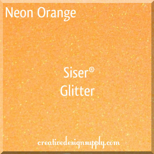 Neon Orange Siser Glitter 20"