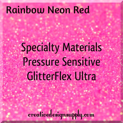 Specialty Materials PS GlitterFLEX® Ultra | Rainbow Neon Red