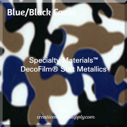 DecoFilm® Soft Metallics Camo Blue/Black