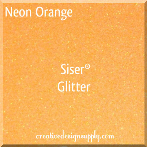 Siser® 12" Glitter Heat Transfer Vinyl | Neon Orange