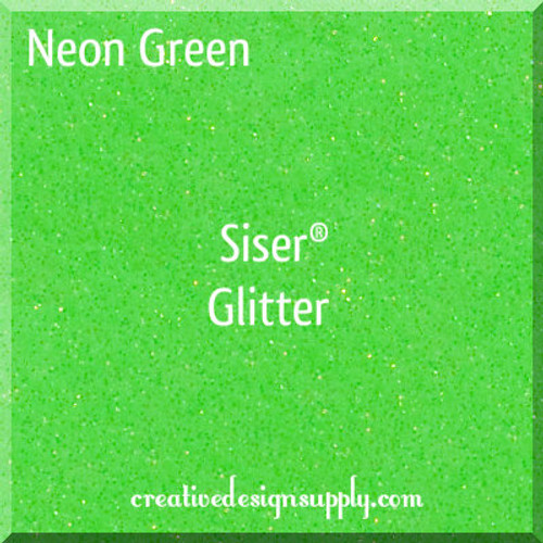 Siser® 12" Glitter Heat Transfer Vinyl | Neon Green