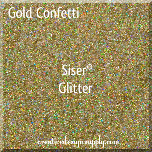 Siser® 12" Glitter Heat Transfer Vinyl | Gold Confetti