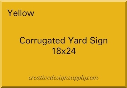 CDS Blanks Corrugated Yard Sign | Yellow