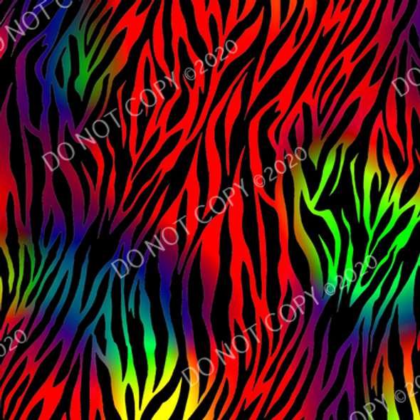CDS Exclusive Printed Vinyl | Rainbow Zebra Stripes 8